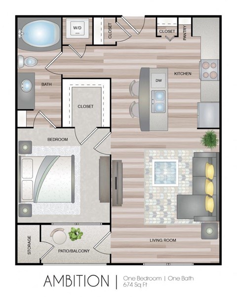 Aspire at Live Oak Apartments Ambition Floor Plan